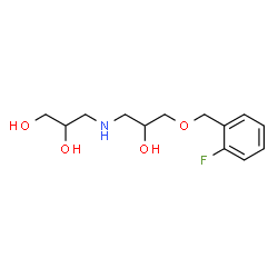 ChemSpider 2D Image | 3-({3-[(2-Fluorobenzyl)oxy]-2-hydroxypropyl}amino)-1,2-propanediol | C13H20FNO4