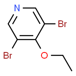 ChemSpider 2D Image | 3,5-Dibromo-4-ethoxypyridine | C7H7Br2NO