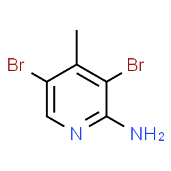 ChemSpider 2D Image | 2-amino-3,5-dibromo-4-methylpridine | C6H6Br2N2