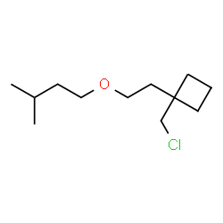 ChemSpider 2D Image | 1-(Chloromethyl)-1-[2-(3-methylbutoxy)ethyl]cyclobutane | C12H23ClO
