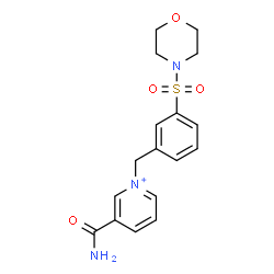 ChemSpider 2D Image | 3-Carbamoyl-1-[3-(4-morpholinylsulfonyl)benzyl]pyridinium | C17H20N3O4S