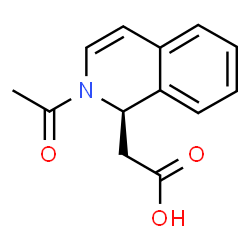 ChemSpider 2D Image | [(1R)-2-Acetyl-1,2-dihydro-1-isoquinolinyl]acetic acid | C13H13NO3