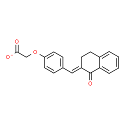 ChemSpider 2D Image | {4-[(E)-(1-Oxo-3,4-dihydro-2(1H)-naphthalenylidene)methyl]phenoxy}acetate | C19H15O4
