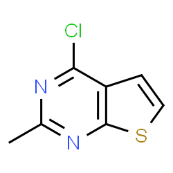 ChemSpider 2D Image | 2-Methyl-4-chlorothieno[2,3-d]pyrimidine | C7H5ClN2S