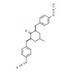 ChemSpider 2D Image | 2,6-Bis(4-azidobenzylidene)-4-methylcyclohexanone | C21H18N6O