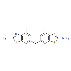 ChemSpider 2D Image | 6,6'-Methylenebis(4-methyl-1,3-benzothiazol-2-amine) | C17H16N4S2
