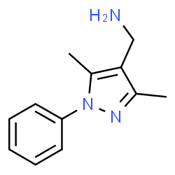 ChemSpider 2D Image | (3,5-dimethyl-1-phenyl-1H-pyrazol-4-yl)methanamine | C12H15N3