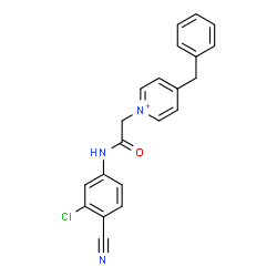 ChemSpider 2D Image | 4-Benzyl-1-{2-[(3-chloro-4-cyanophenyl)amino]-2-oxoethyl}pyridinium | C21H17ClN3O