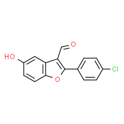 ChemSpider 2D Image | 2-(4-Chlorophenyl)-5-hydroxy-1-benzofuran-3-carbaldehyde | C15H9ClO3