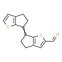 ChemSpider 2D Image | 6-(4,5-Dihydro-6H-cyclopenta[b]thiophen-6-ylidene)-5,6-dihydro-4H-cyclopenta[b]thiophene-2-carbaldehyde | C15H12OS2