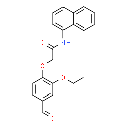 ChemSpider 2D Image | 2-(2-Ethoxy-4-formylphenoxy)-N-(1-naphthyl)acetamide | C21H19NO4