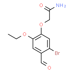 ChemSpider 2D Image | 2-(5-Bromo-2-ethoxy-4-formylphenoxy)acetamide | C11H12BrNO4