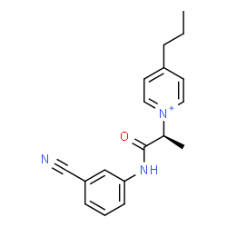 ChemSpider 2D Image | 1-{(2S)-1-[(3-Cyanophenyl)amino]-1-oxo-2-propanyl}-4-propylpyridinium | C18H20N3O