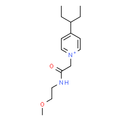 ChemSpider 2D Image | 1-{2-[(2-Methoxyethyl)amino]-2-oxoethyl}-4-(3-pentanyl)pyridinium | C15H25N2O2