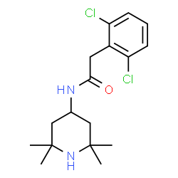 ChemSpider 2D Image | 2-(2,6-Dichlorophenyl)-N-(2,2,6,6-tetramethyl-4-piperidinyl)acetamide | C17H24Cl2N2O