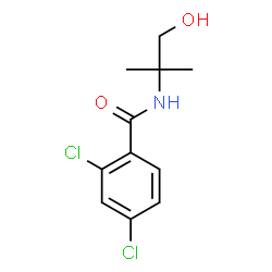 ChemSpider 2D Image | 2,4-Dichloro-N-(1-hydroxy-2-methyl-2-propanyl)benzamide | C11H13Cl2NO2