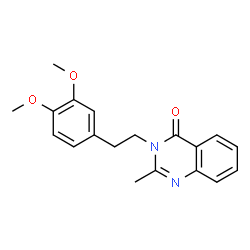 ChemSpider 2D Image | 3-(3,4-Dimethoxyphenethyl)-2-methylquinazolin-4(3H)-one | C19H20N2O3