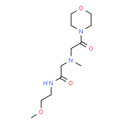 ChemSpider 2D Image | N-(2-Methoxyethyl)-2-{methyl[2-(4-morpholinyl)-2-oxoethyl]amino}acetamide | C12H23N3O4