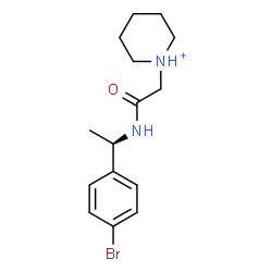 ChemSpider 2D Image | 1-(2-{[(1R)-1-(4-Bromophenyl)ethyl]amino}-2-oxoethyl)piperidinium | C15H22BrN2O