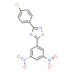 ChemSpider 2D Image | 3-(4-Chlorophenyl)-5-(3,5-dinitrophenyl)-1,2,4-oxadiazole | C14H7ClN4O5