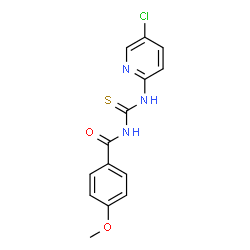 ChemSpider 2D Image | N-[(5-Chloro-2-pyridinyl)carbamothioyl]-4-methoxybenzamide | C14H12ClN3O2S