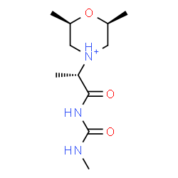 ChemSpider 2D Image | (2R,6S)-2,6-Dimethyl-4-{(2S)-1-[(methylcarbamoyl)amino]-1-oxo-2-propanyl}morpholin-4-ium | C11H22N3O3