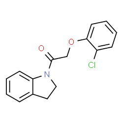 ChemSpider 2D Image | 2-(2-Chloro-phenoxy)-1-(2,3-dihydro-indol-1-yl)-ethanone | C16H14ClNO2