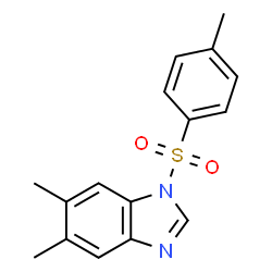 ChemSpider 2D Image | 5,6-Dimethyl-1-(toluene-4-sulfonyl)-1H-benzoimidazole | C16H16N2O2S