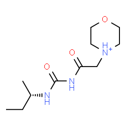 ChemSpider 2D Image | 4-(2-{[(2S)-2-Butanylcarbamoyl]amino}-2-oxoethyl)morpholin-4-ium | C11H22N3O3