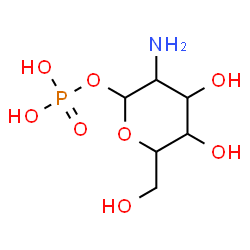 ChemSpider 2D Image | 2-Amino-2-deoxy-1-O-phosphonohexopyranose | C6H14NO8P
