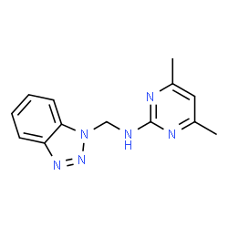 ChemSpider 2D Image | N-(1H-Benzotriazol-1-ylmethyl)-4,6-dimethyl-2-pyrimidinamine | C13H14N6
