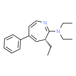 ChemSpider 2D Image | (3R)-N,N,3-Triethyl-5-phenyl-3H-azepin-2-amine | C18H24N2