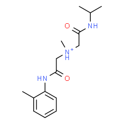 ChemSpider 2D Image | 2-(Isopropylamino)-N-methyl-N-{2-[(2-methylphenyl)amino]-2-oxoethyl}-2-oxoethanaminium | C15H24N3O2