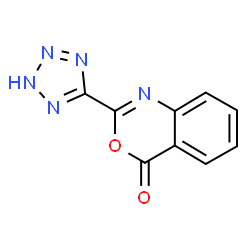 ChemSpider 2D Image | 2-(2H-Tetrazol-5-yl)-4H-3,1-benzoxazin-4-one | C9H5N5O2