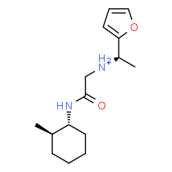 ChemSpider 2D Image | N-[(1S)-1-(2-Furyl)ethyl]-2-{[(1R,2R)-2-methylcyclohexyl]amino}-2-oxoethanaminium | C15H25N2O2