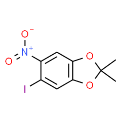 ChemSpider 2D Image | 5-Iodo-2,2-dimethyl-6-nitro-1,3-benzodioxole | C9H8INO4