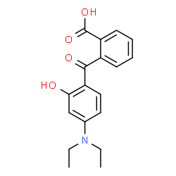 ChemSpider 2D Image | 2-(4-(Diethylamino)-2-hydroxybenzoyl)benzoic acid | C18H19NO4