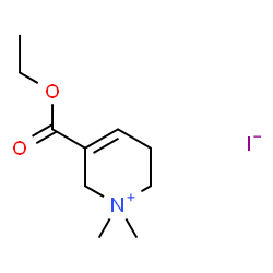 ChemSpider 2D Image | 5-(Ethoxycarbonyl)-1,1-dimethyl-1,2,3,6-tetrahydropyridinium iodide | C10H18INO2