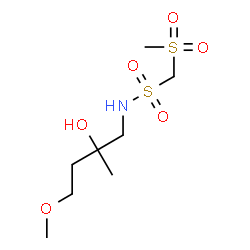 ChemSpider 2D Image | N-(2-Hydroxy-4-methoxy-2-methylbutyl)-1-(methylsulfonyl)methanesulfonamide | C8H19NO6S2