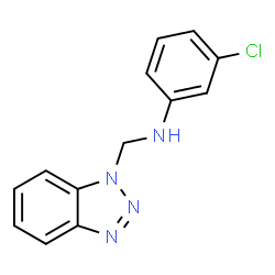 ChemSpider 2D Image | N-(1H-Benzotriazol-1-ylmethyl)-3-chloroaniline | C13H11ClN4
