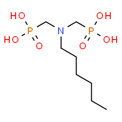 ChemSpider 2D Image | [(hexylimino)bis(methylene)]bisphosphonic acid | C8H21NO6P2