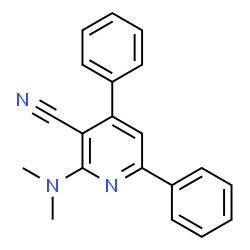 ChemSpider 2D Image | 2-(Dimethylamino)-4,6-diphenylnicotinonitrile | C20H17N3