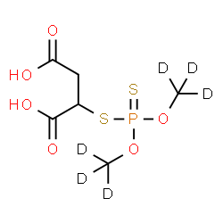 ChemSpider 2D Image | 2-({Bis[(~2~H_3_)methyloxy]phosphorothioyl}sulfanyl)succinic acid | C6H5D6O6PS2