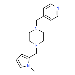 ChemSpider 2D Image | 1-(1-Methyl-1H-pyrrol-2-ylmethyl)-4-pyridin-4-ylmethyl-piperazine | C16H22N4