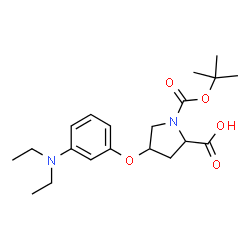 ChemSpider 2D Image | 4-[3-(Diethylamino)phenoxy]-1-{[(2-methyl-2-propanyl)oxy]carbonyl}proline | C20H30N2O5