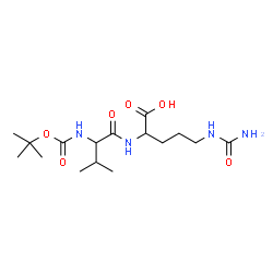 ChemSpider 2D Image | N-{[(2-Methyl-2-propanyl)oxy]carbonyl}valyl-N~5~-carbamoylornithine | C16H30N4O6