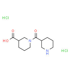 ChemSpider 2D Image | 1-(3-Piperidinylcarbonyl)-3-piperidinecarboxylic acid dihydrochloride | C12H22Cl2N2O3