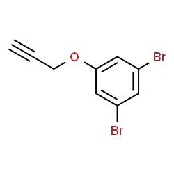 ChemSpider 2D Image | 1,3-Dibromo-5-(2-propyn-1-yloxy)benzene | C9H6Br2O