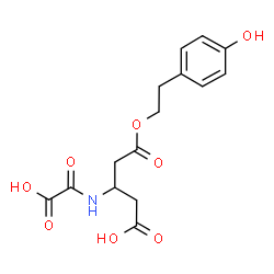 ChemSpider 2D Image | 3-[(Carboxycarbonyl)amino]-5-[2-(4-hydroxyphenyl)ethoxy]-5-oxopentanoic acid | C15H17NO8