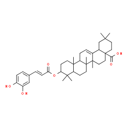 ChemSpider 2D Image | 3-{[(2E)-3-(3,4-Dihydroxyphenyl)-2-propenoyl]oxy}olean-12-en-28-oic acid | C39H54O6